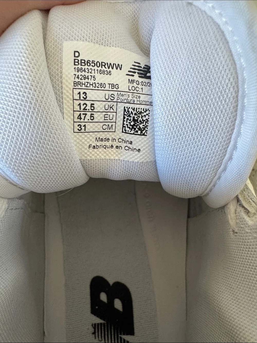 New Balance 650 High Top | Men’s Size 13 | White